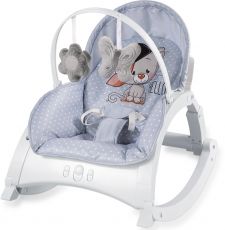Шезлонг-гойдалка 3 в 1 Lorelli Alex with table Grey COOL CAT